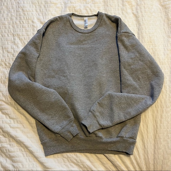 American Apparel Grey Crew Neck - Picture 1 of 2